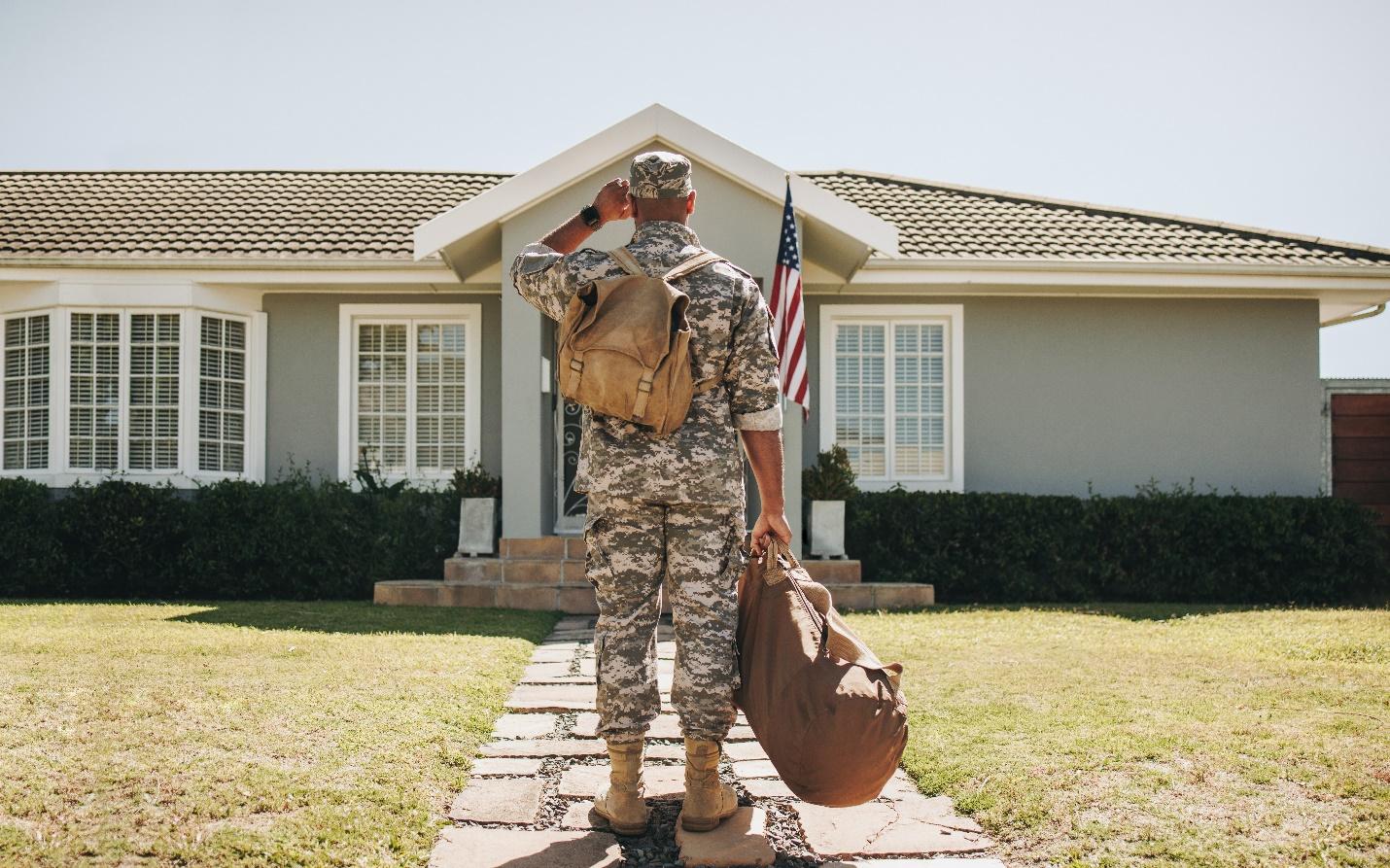 veteran returning to his home